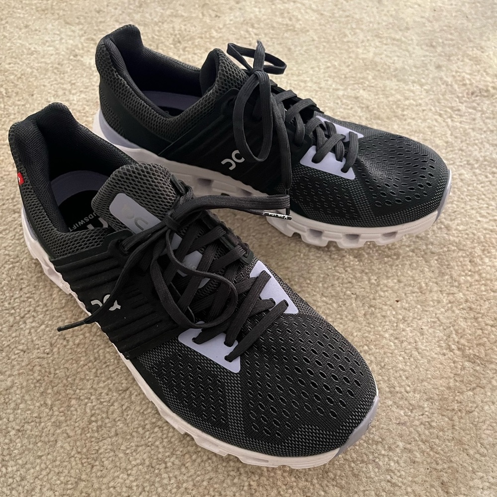 On Running Cloudswift black lavender sneakers 7